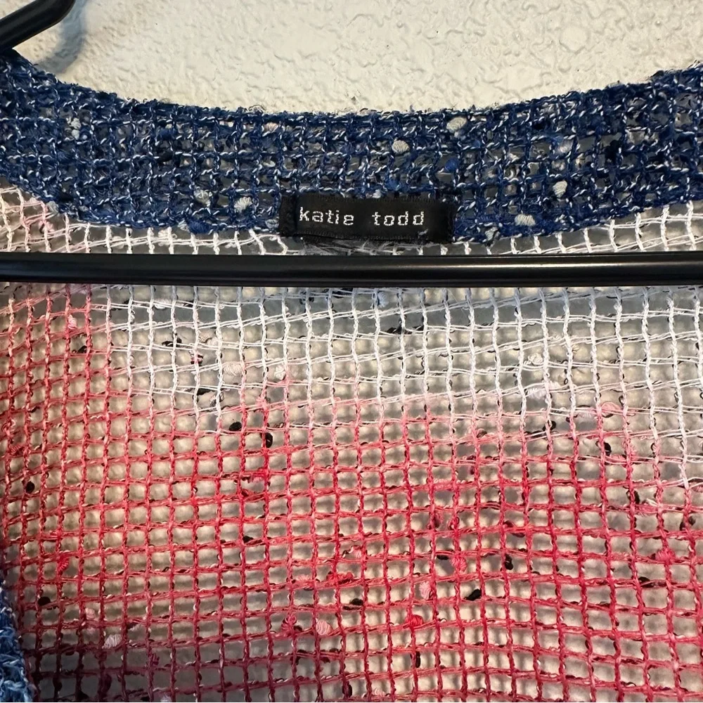 Katie Todd Mesh Cardigan‎ Patriotic
